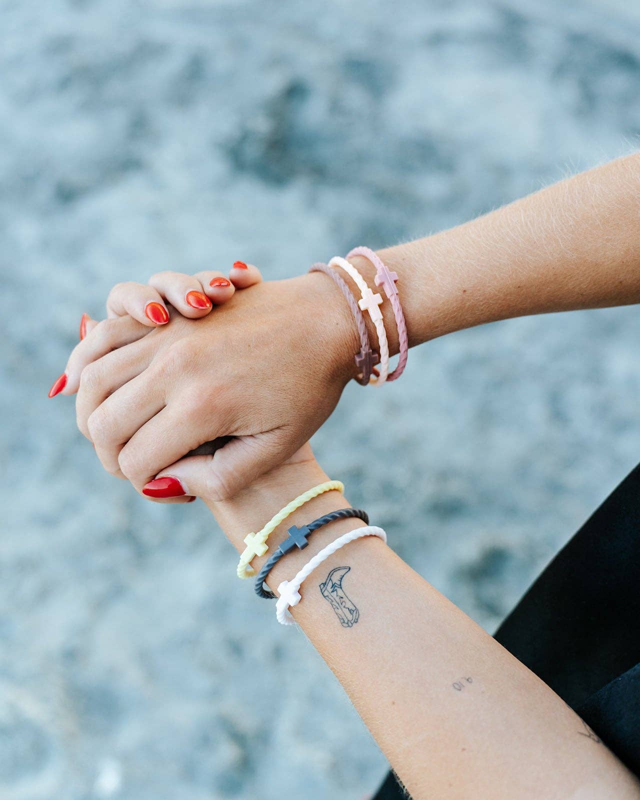 Infinity Cross Bracelets- Blue Neutral