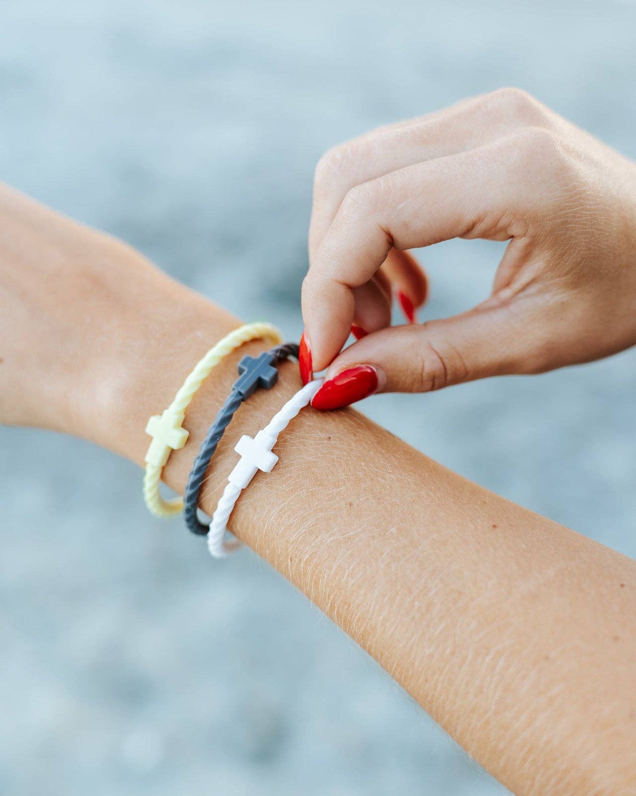 Infinity Cross Bracelets- Blue Neutral