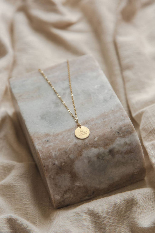 Be Still & Know Pendant: 14K Shiny Script