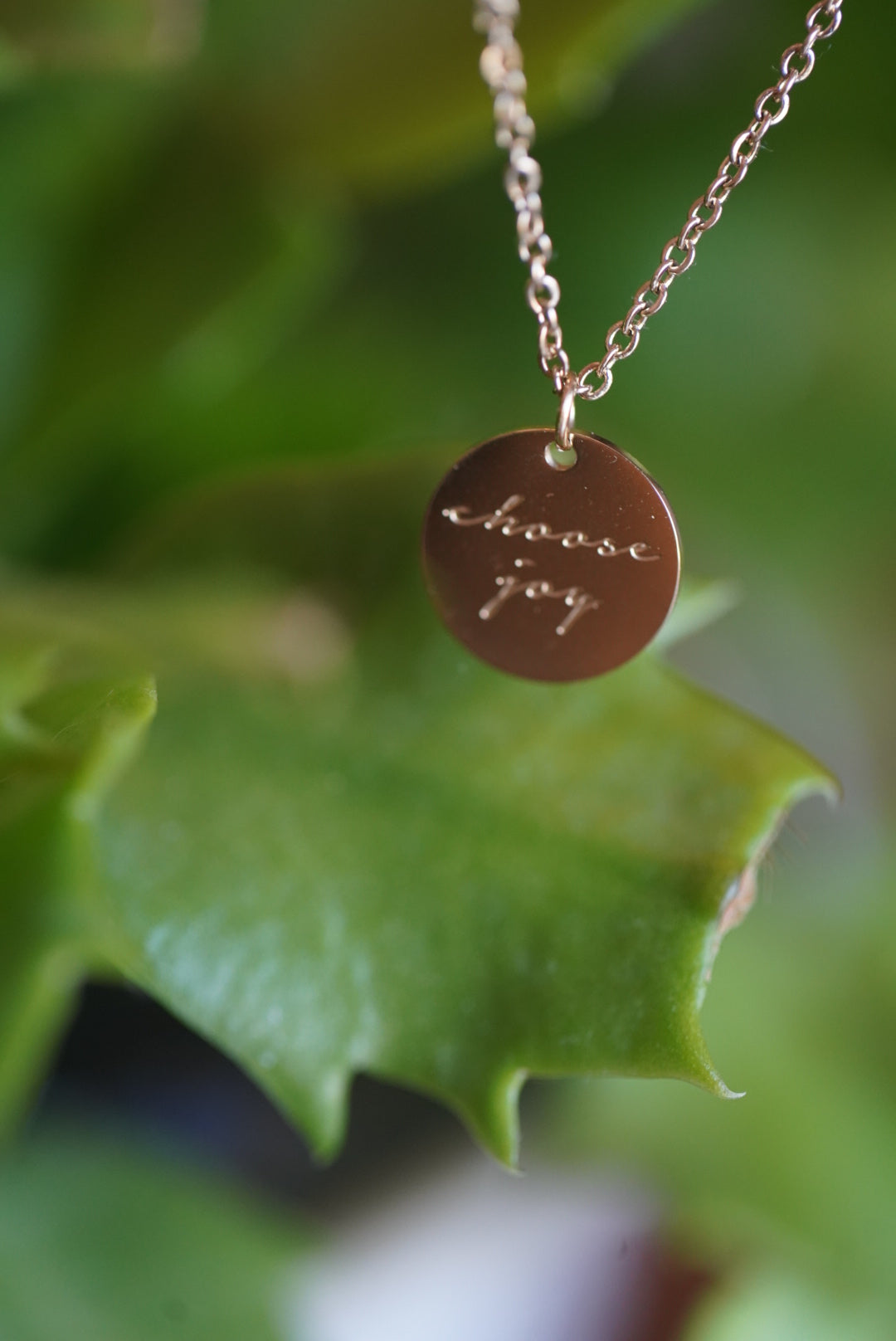 Choose Joy Pendant: 14K Shiny Script